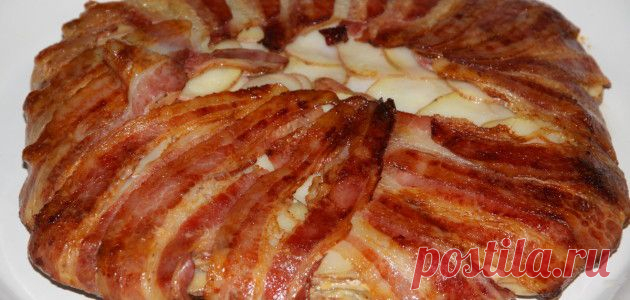 Картофель, запечённый с беконом