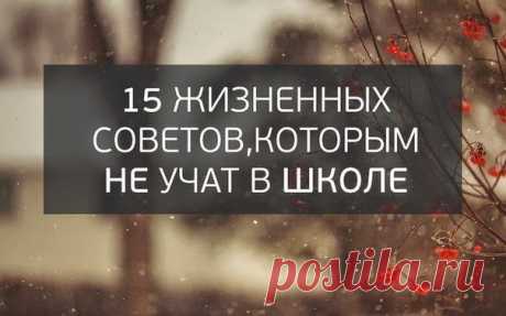Этим жизненным советам не научат в школе!