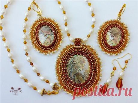 (34) Перламутровые камеи | biser.info - всё о бисере и бисерном творчестве | Alexa Diseños