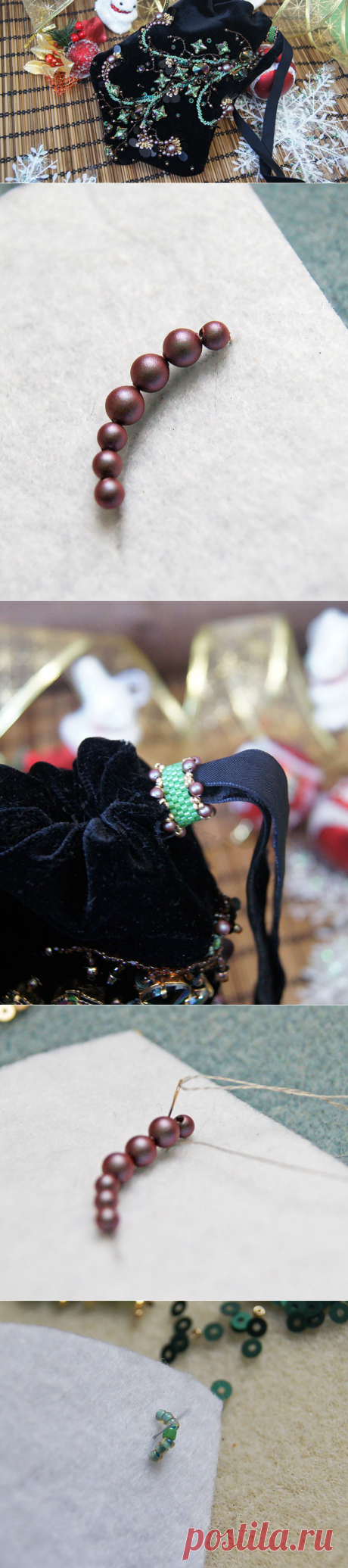 Создаем мешочек-сумочку из бархата с кристаллами Swarovski - Ярмарка Мастеров - ручная работа, handmade