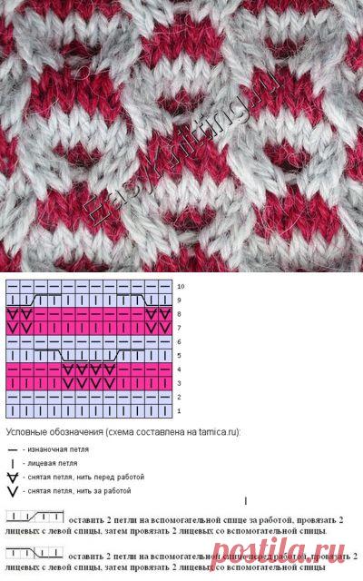 Красивый двухцветный узор (видео)