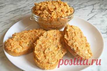 Селедочная намазка с морковью и плавленым сыром — Домашняя кулинария
