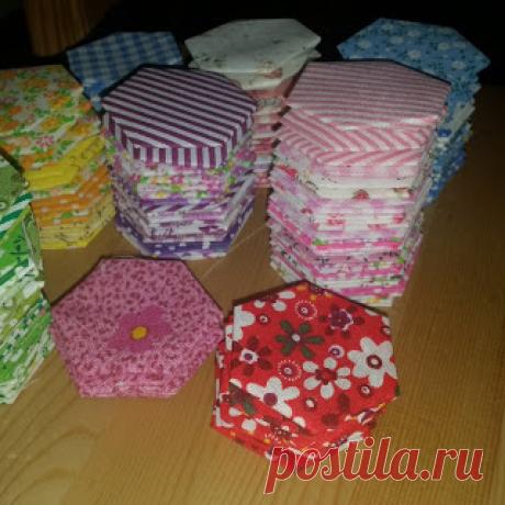 Немного о пэчворке, квилтинге и жизни Poco sobre patchwork, quilting y la vida: Фольга и гексагоны.
