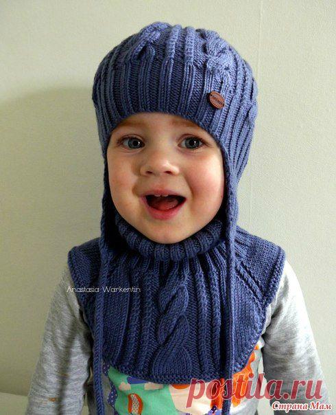 Шапочка и манишка для мальчика