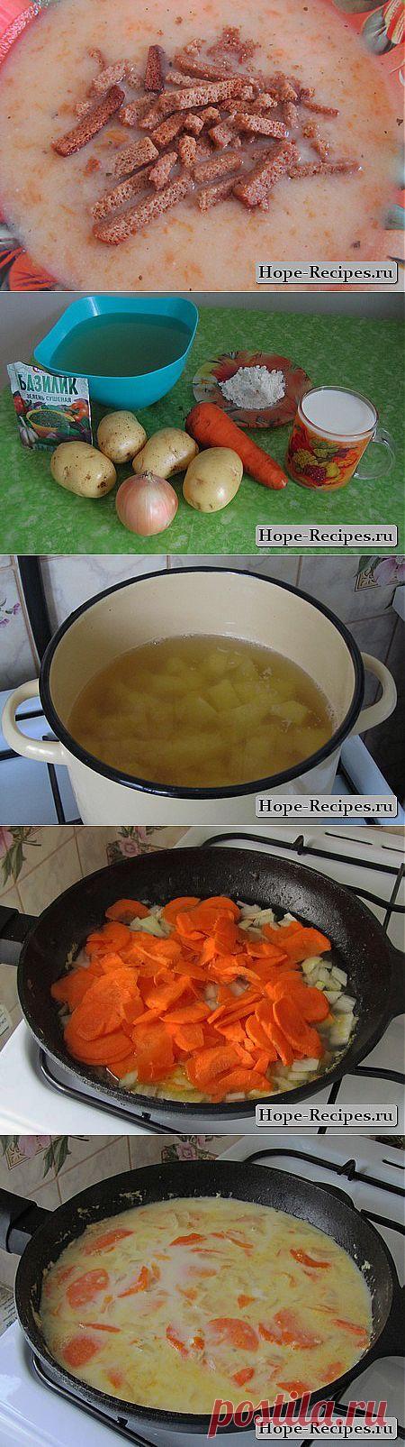 Суп-пюре на грибном бульоне © Кулинарный блог #Рецепты Надежды