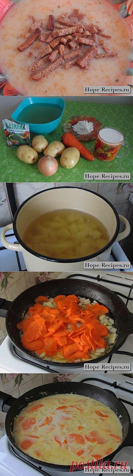 Суп-пюре на грибном бульоне © Кулинарный блог #Рецепты Надежды