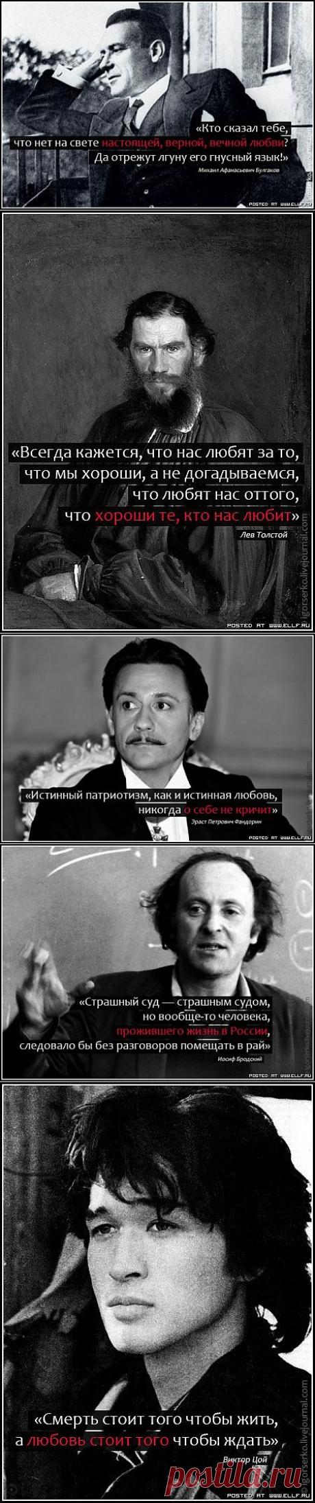 Цитаты знаменитостей.