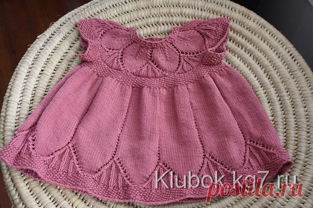 Детское платье с кокеткой листиками Clara | Клубок