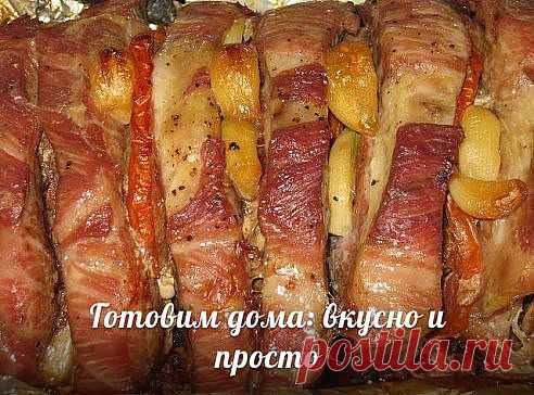Фаршированная свиная шейка.