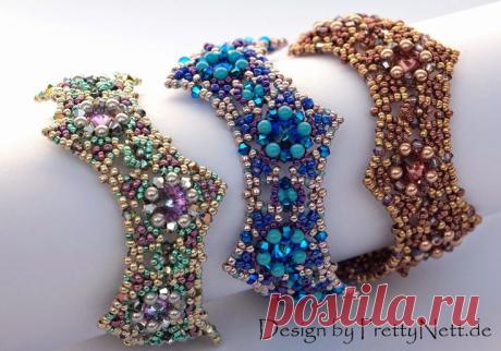 (1) Beading Pattern for bracelet "Star Dust" by PrettyNett | Jewelery &amp; Beads