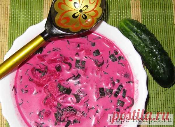 Литовский холодный борщ на кефире © Кулинарный блог #Рецепты Надежды