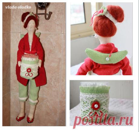 Банная фея хранительница ватных палочек Анхела, рост 50 см. Может быть украшением интерьера ванной комнаты или спальни, просто, мило и функционально