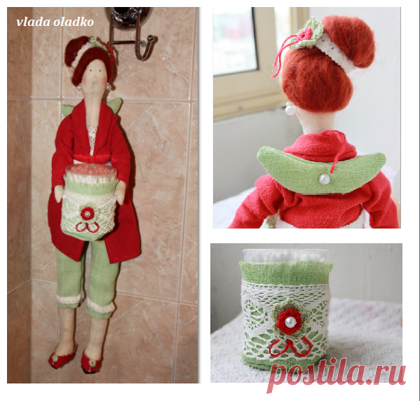 Банная фея хранительница ватных палочек Анхела, рост 50 см. Может быть украшением интерьера ванной комнаты или спальни, просто, мило и функционально