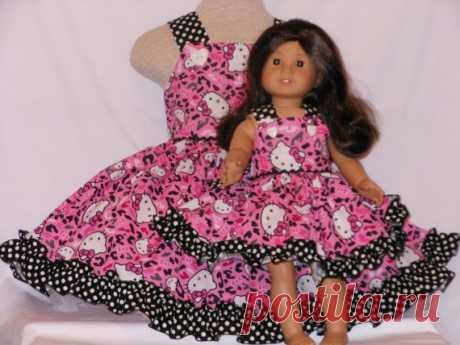 Hello Kitty 2 piece dress ensemble Girls &amp; by MyPrincessandHerDoll