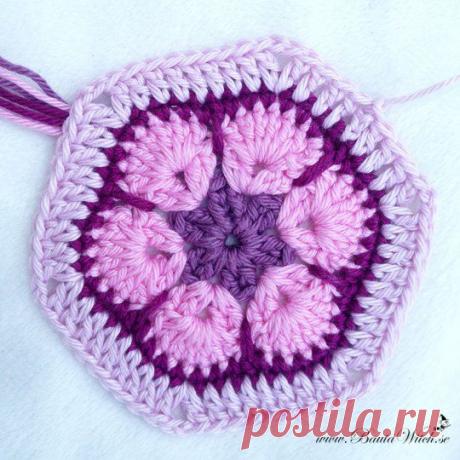 Шестигранные мотивы. Урок вязания крючком
