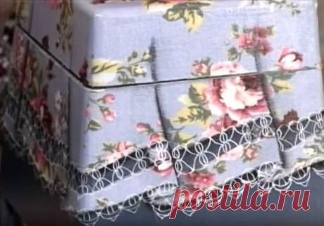 Декупаж с оборками. Видео урок