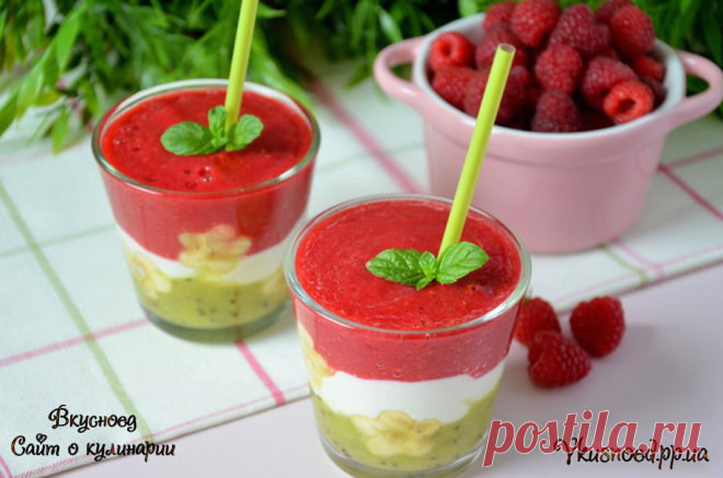 Вкусноед — Десерт из фруктового пюре «Летнее наслаждение»