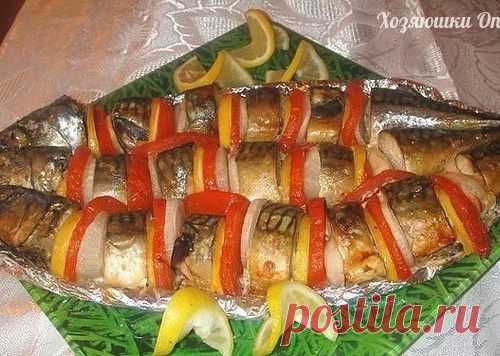 СКУМБРИЯ, ЗАПЕЧЁННАЯ В ДУХОВКЕ.