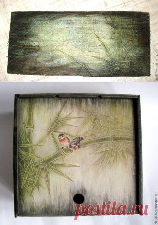 МК - состаренный фон под вживление лазерной распечатки.