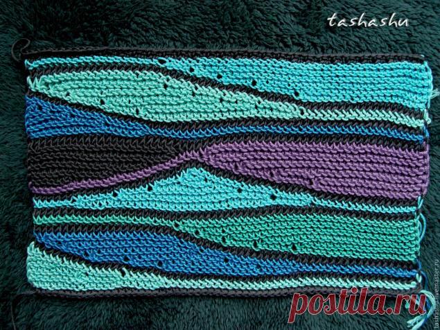 МК Волны из остатков пряжи.