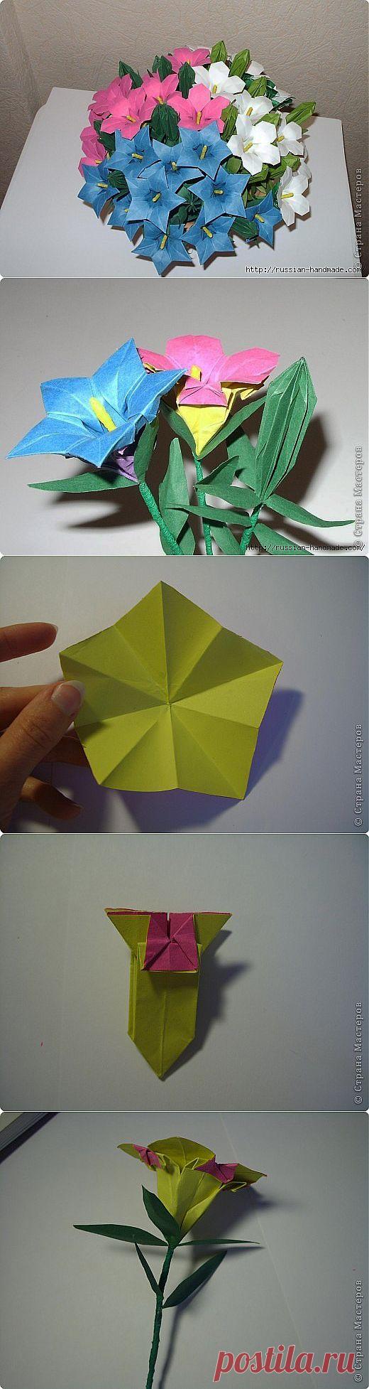 Весенний букет полевых цветов в технике оригами. Мастер-класс.