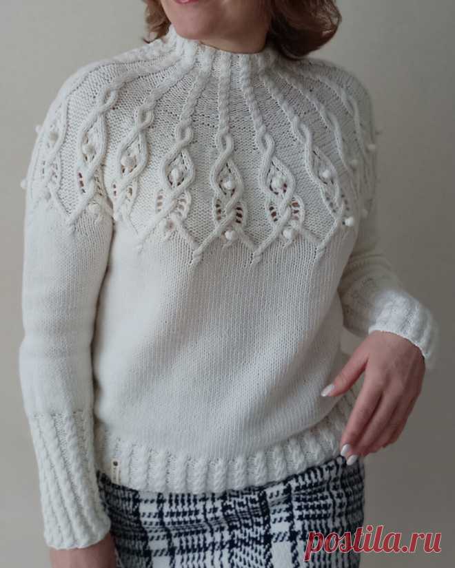 Любимые круглые кокетки. Связаны моими руками🙌 часть 1 | Людмила Пряжевская творчество на спицах | Дзен