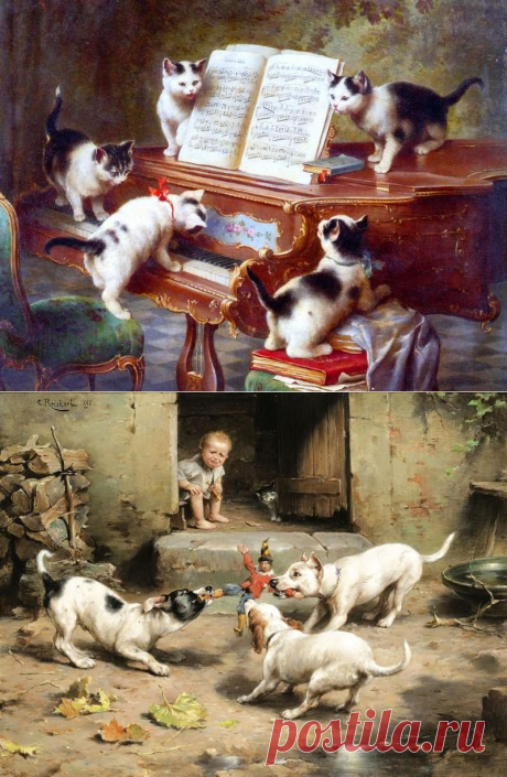 Австрийский художник Carl Reichert (1836-1918)