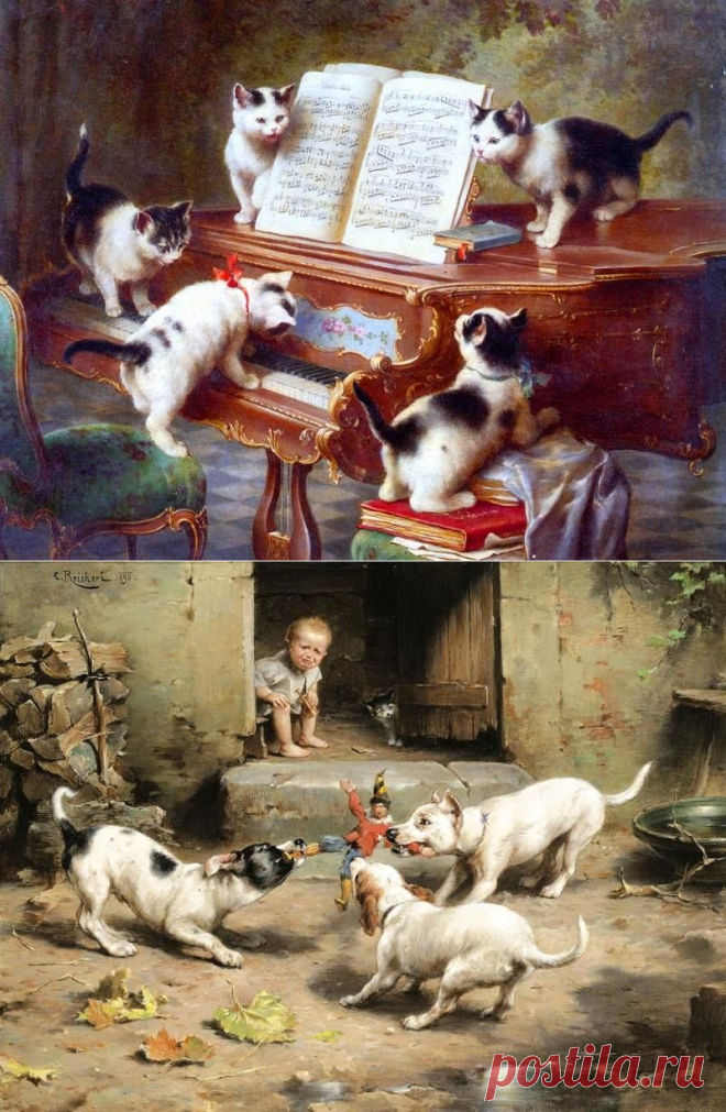 Австрийский художник Carl Reichert (1836-1918)