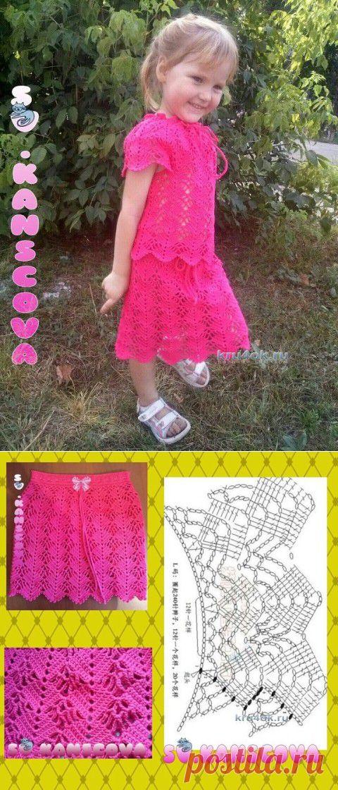 Детская юбочка крючком — работа Ланы Кансковой - вязание крючком на kru4ok.ru