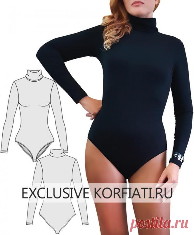 Готовая выкройка боди для скачивания 42-50 размеры от А. Корфиати