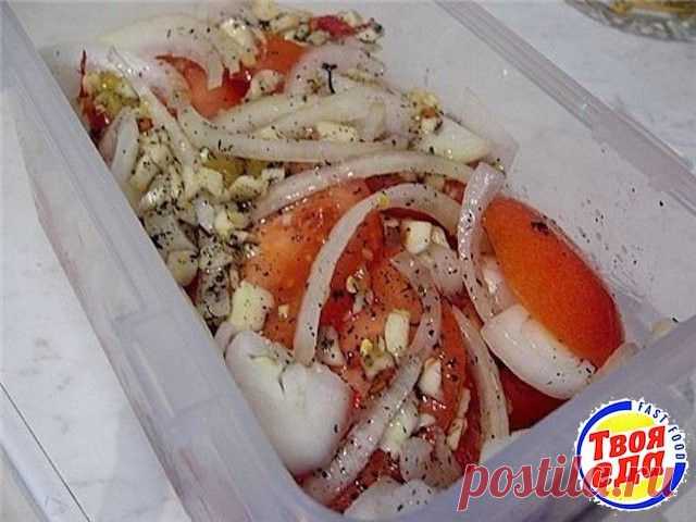 Вкусная маринованная закуска из овощей