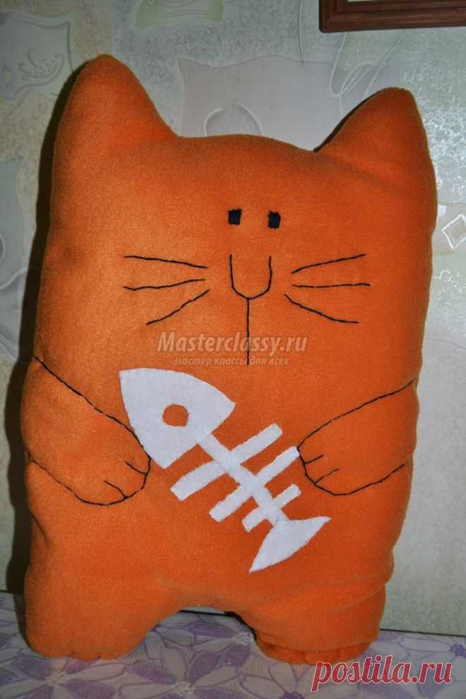 Как сшить подушку "Котофейка". Мастер-класс с пошаговыми фото