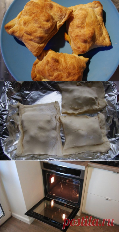Слойки с курицей - простой рецепт, с грибами, с сыром
