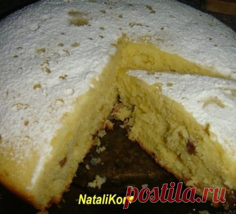 Лимонный кекс с изюмом в мультиварке