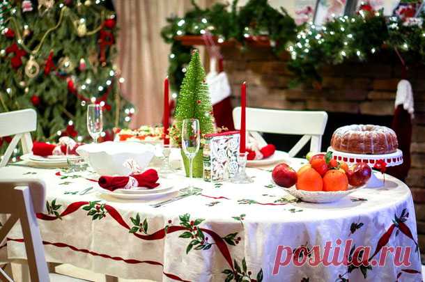 Сервировка новогоднего стола 2017 года.