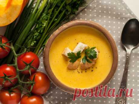 Тыквенный суп-пюре с сыром - простой и вкусный рецепт с пошаговыми фото