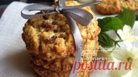 Овсяное печенье рецепт пошаговый от Лиги Кулинаров. Рецепт овсяного печенья, рецепты Лиги Кулинаров.