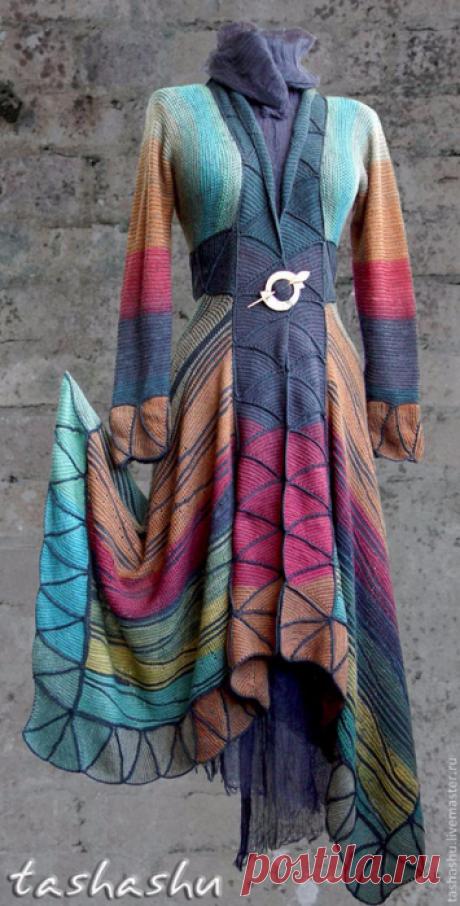 ВЯЖЕМ ОРИГИНАЛЬНЫМ СПОСОБОМ НА ПРИМЕРЕ БАКТУСА «ГРЕБЕНЬ ЕХО». МАСТЕР-КЛАСС (Вязание сицами) | Журнал Вдохновение Рукодельницы