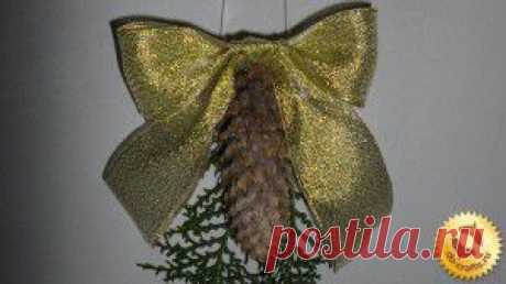 Новогодние украшения из шишек своими руками