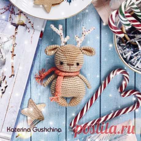 Малыш Оленёнок амигуруми. Схемы и описания для вязания игрушек крючком! Бесплатный мастер-класс от Екатерины Гущиной по вязанию малыша оленёнка крючком. Высота вязаной игрушки примерно 11-12 см без учёта рожек. Для изготов…