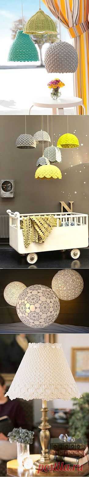 Вязаные абажуры