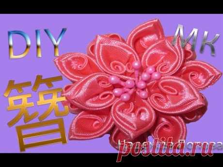 Kanzashi, Satin ribbons and Master class for beginners !!!