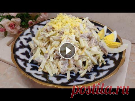 Салат ТАШКЕНТ 2021! Рецепт просят все, кто пробует! Узбекская кухня! Toshkent salati Салат &quot;ТАШКЕНТ&quot; . Редька 2шт Говядина 200гр Яйца 3шт Лук репчатый 1шт Майонез Сметана #салат #ташкент #узбечкаготовит #узбекскоеблюдо #топ #...