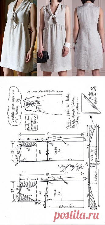Vestido tubinho com decote laço em V franzido – Marlene Mukai