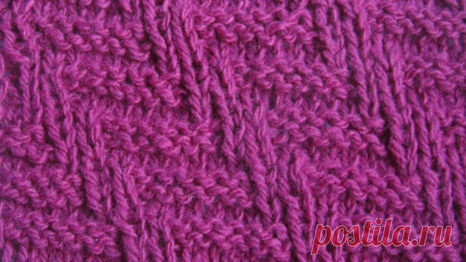 Двухсторонний узор спицами для мужского ШАРФА, СНУДА - Мир интересов