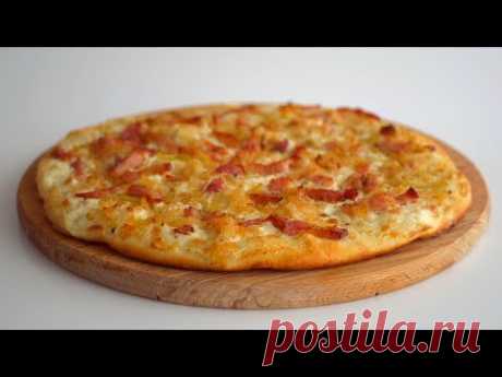 Тарт фламбе/Flammkuchen + Рецепт универсального дрожжевого теста для багетов, пит, пиццы и т.д.