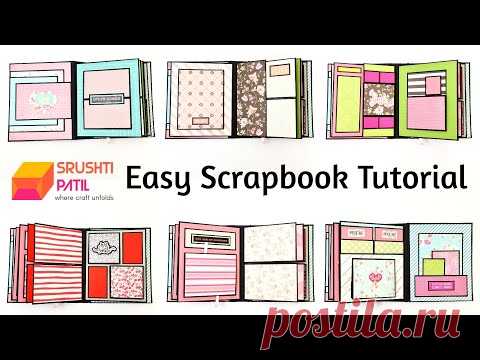 Cute & Easy Scrapbook Tutorial by Srushti Patil | Easy Scrapbook Card Ideas