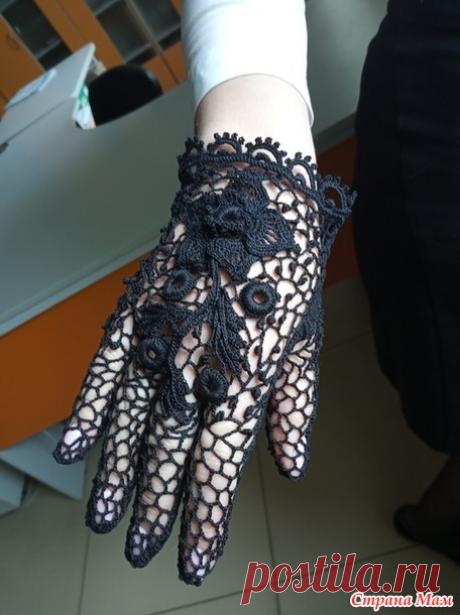 Винтажные черные перчатки - Вязание - Страна Мам