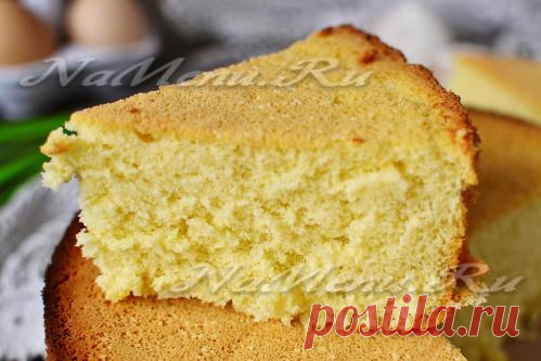 Бисквит, рецепт классический на 4 яйца