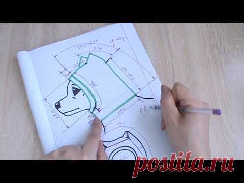 Комбинезон с капюшоном для собачки. Мастер класс -часть 3  Вяжем капюшон-капор.